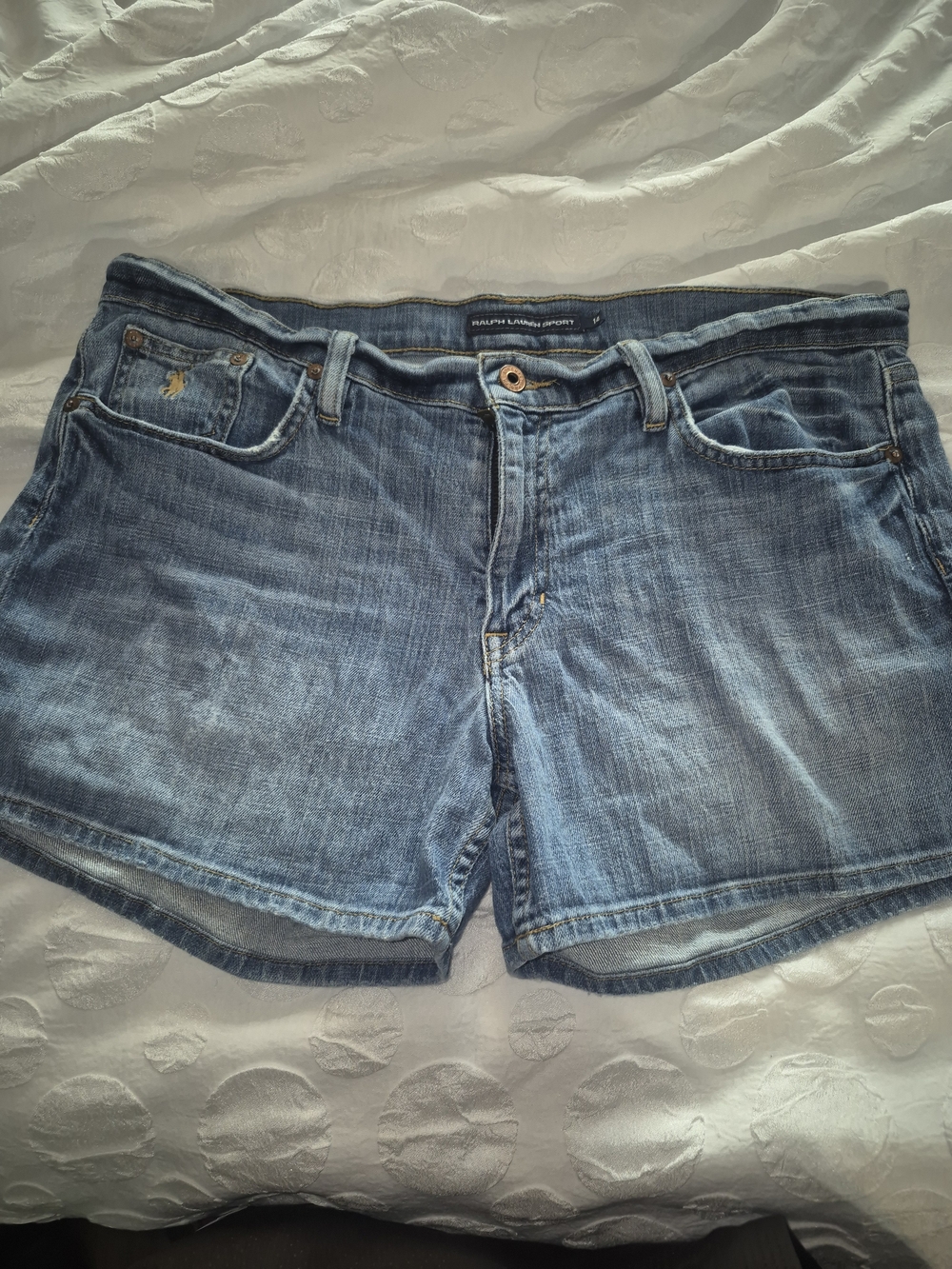 Ralph Lauren Sport Denim Jean Shorts Blue Size 14